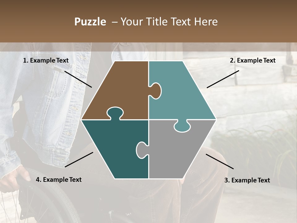 A Man In A Wheelchair Is Smiling For The Camera PowerPoint Template