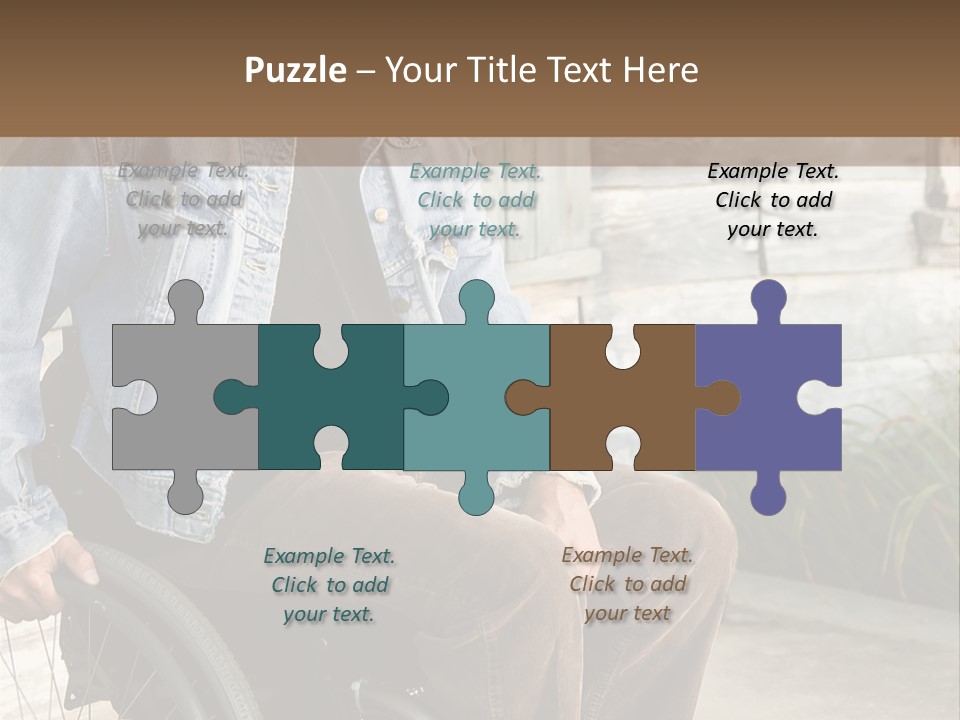 A Man In A Wheelchair Is Smiling For The Camera PowerPoint Template