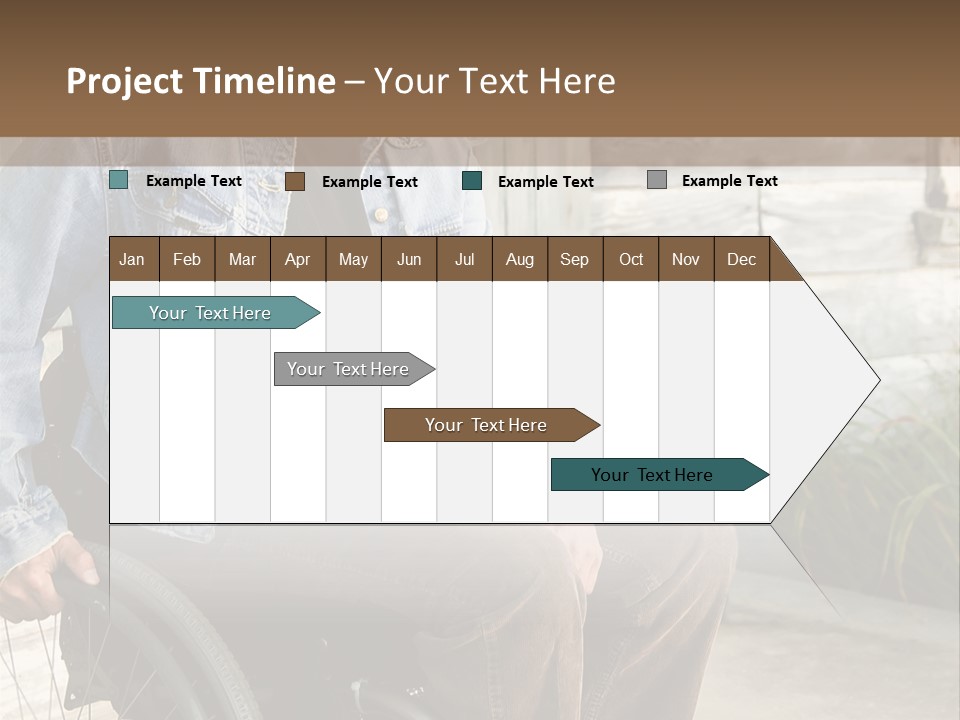 A Man In A Wheelchair Is Smiling For The Camera PowerPoint Template