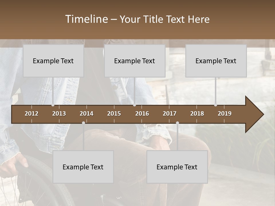 A Man In A Wheelchair Is Smiling For The Camera PowerPoint Template
