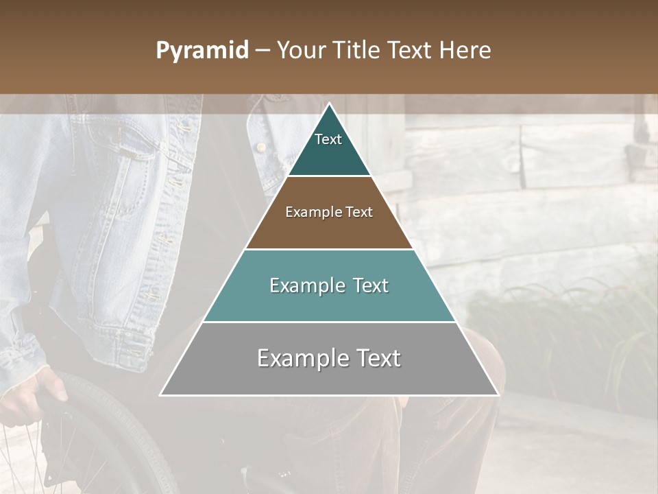 A Man In A Wheelchair Is Smiling For The Camera PowerPoint Template
