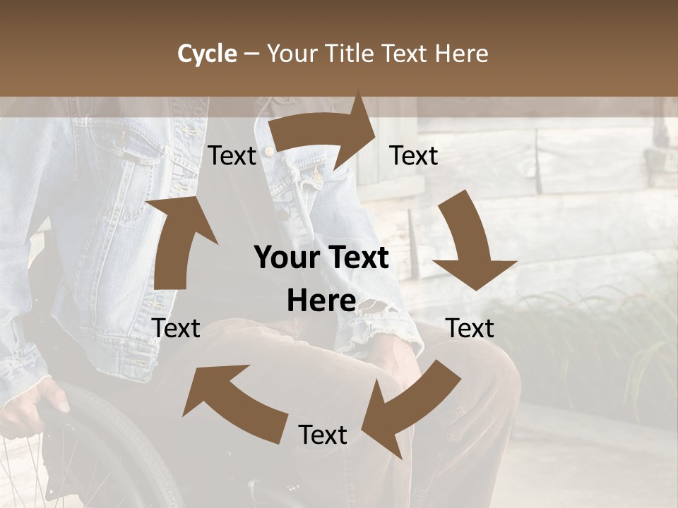 A Man In A Wheelchair Is Smiling For The Camera PowerPoint Template