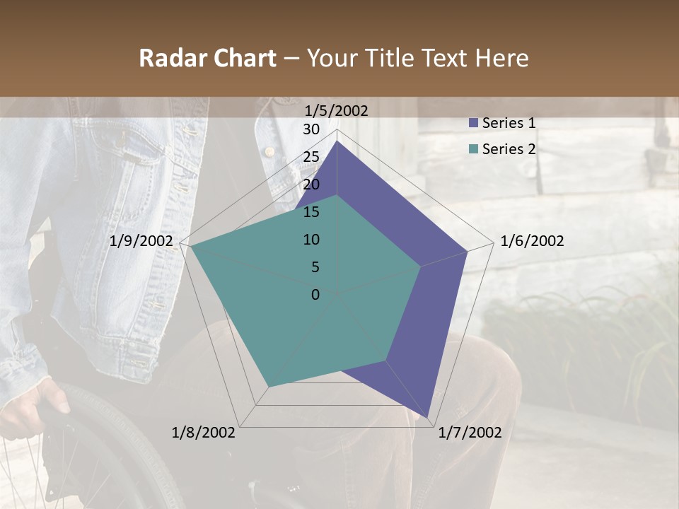 A Man In A Wheelchair Is Smiling For The Camera PowerPoint Template