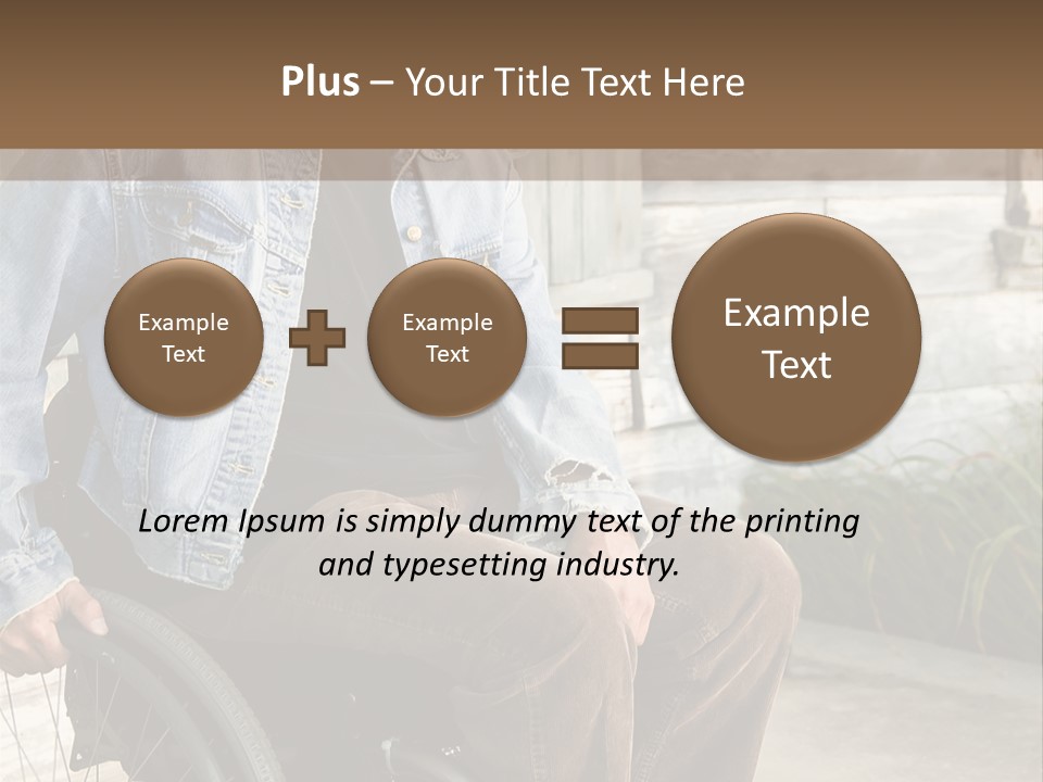A Man In A Wheelchair Is Smiling For The Camera PowerPoint Template