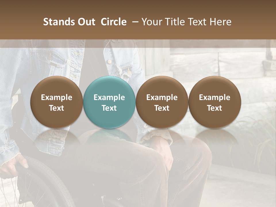 A Man In A Wheelchair Is Smiling For The Camera PowerPoint Template