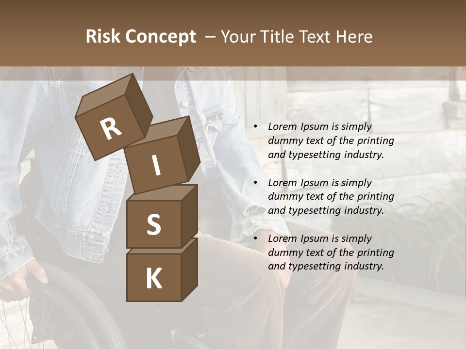A Man In A Wheelchair Is Smiling For The Camera PowerPoint Template