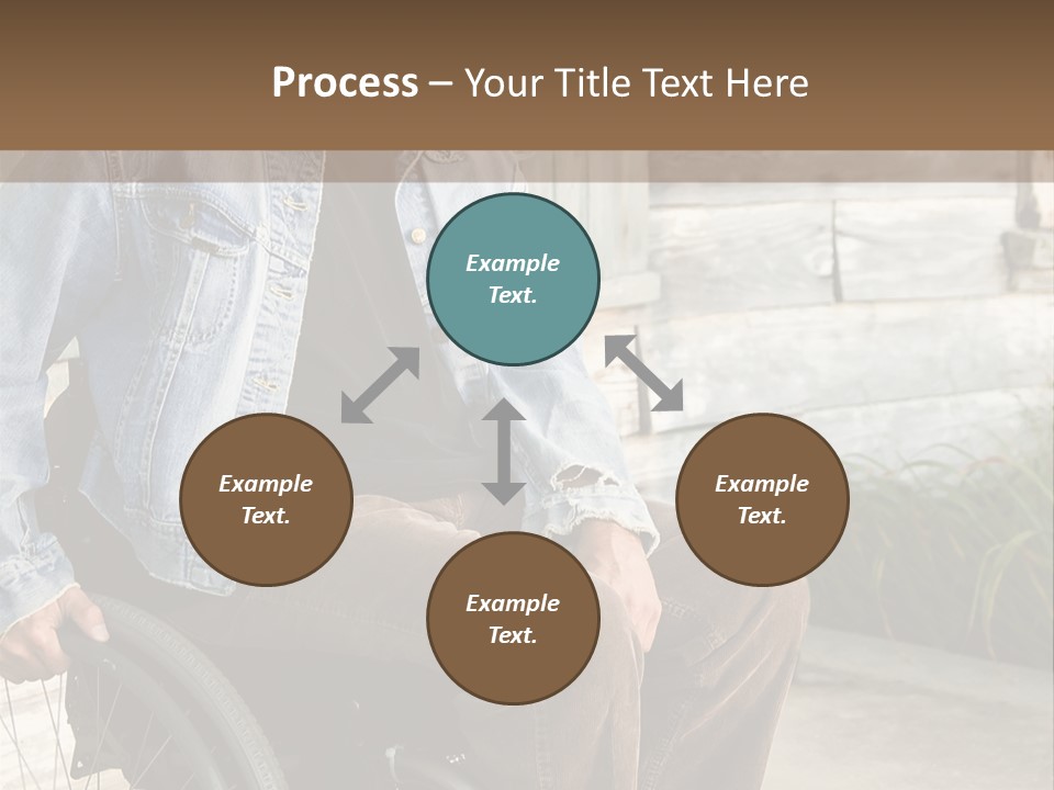 A Man In A Wheelchair Is Smiling For The Camera PowerPoint Template