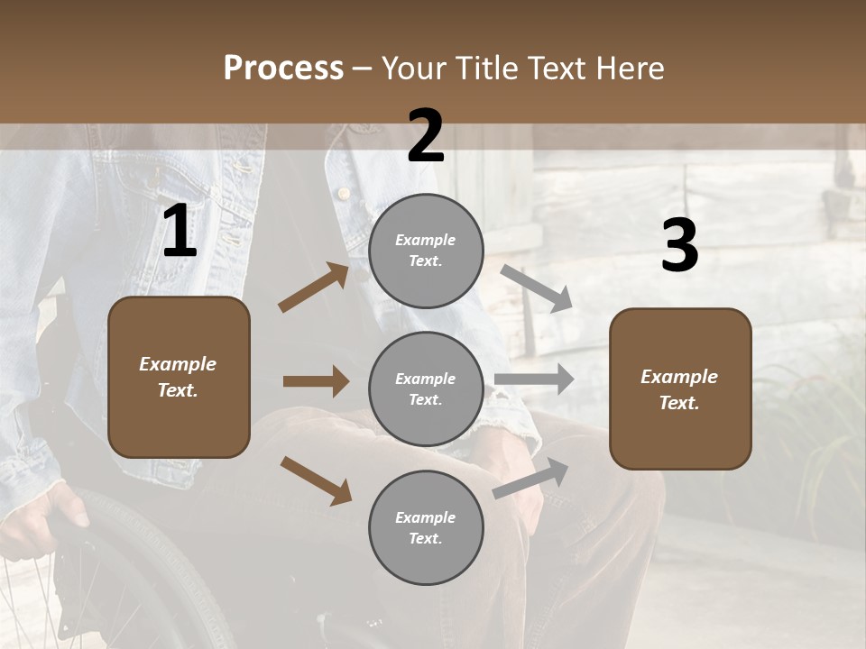 A Man In A Wheelchair Is Smiling For The Camera PowerPoint Template