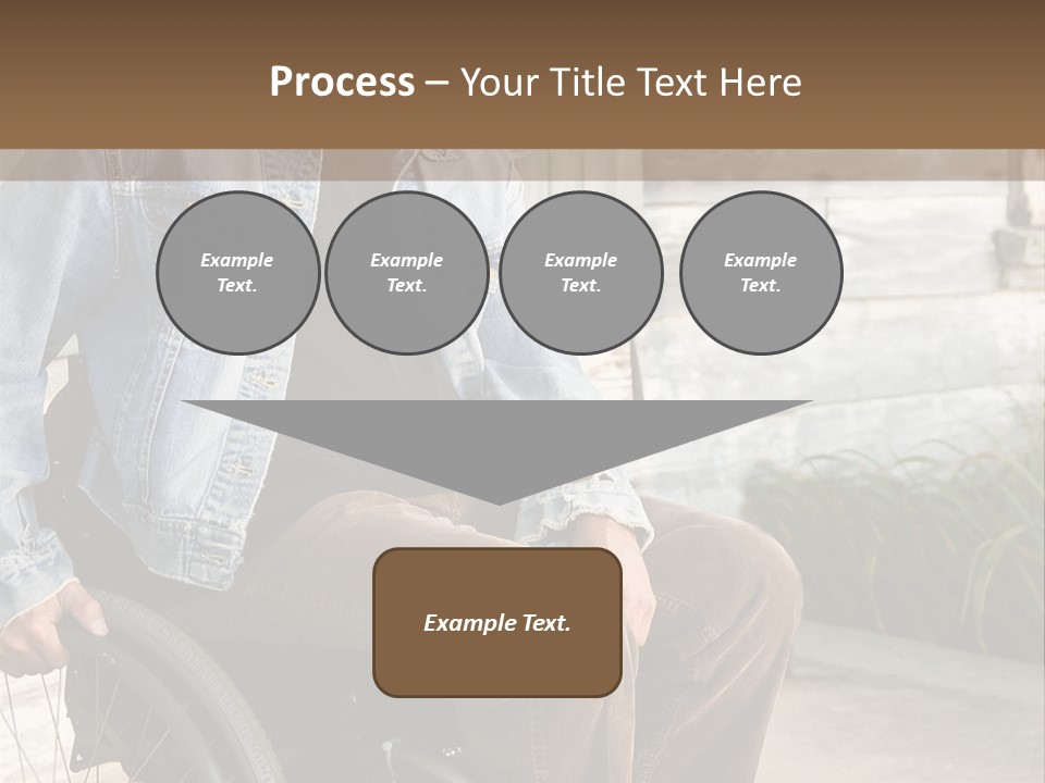 A Man In A Wheelchair Is Smiling For The Camera PowerPoint Template