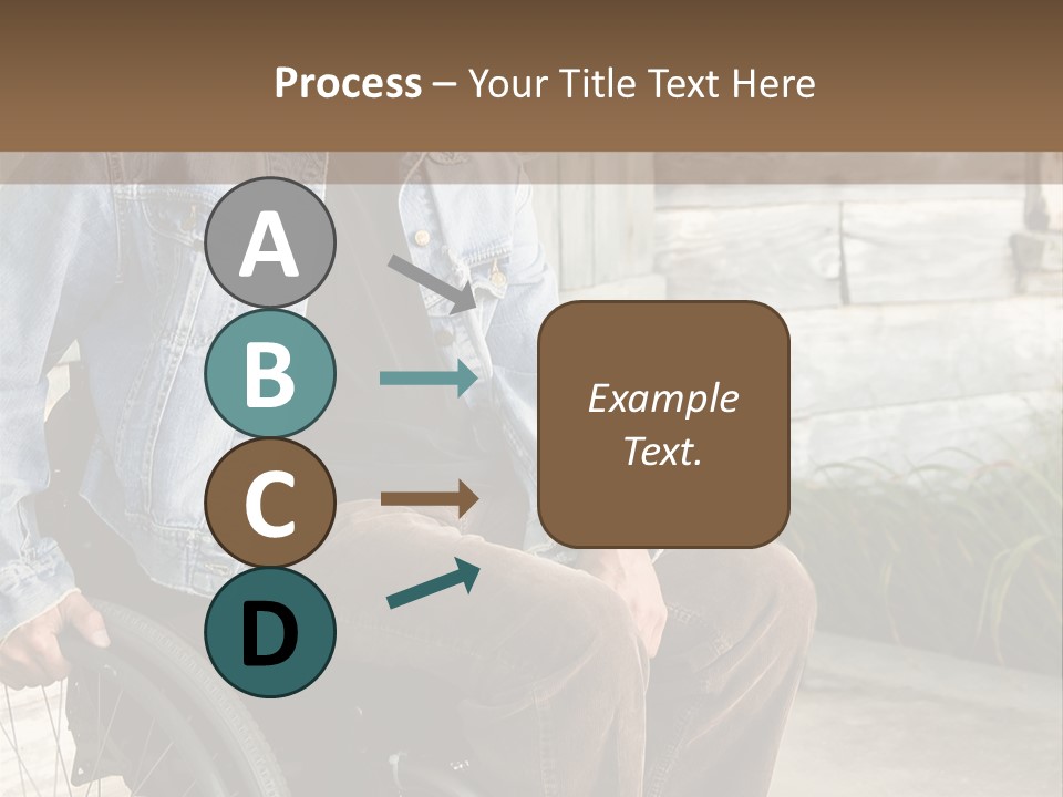 A Man In A Wheelchair Is Smiling For The Camera PowerPoint Template