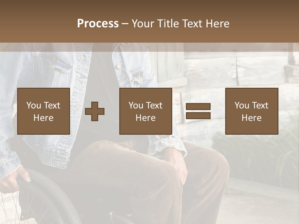 A Man In A Wheelchair Is Smiling For The Camera PowerPoint Template