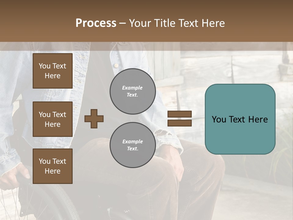 A Man In A Wheelchair Is Smiling For The Camera PowerPoint Template