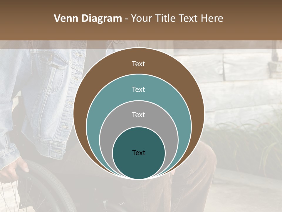 A Man In A Wheelchair Is Smiling For The Camera PowerPoint Template