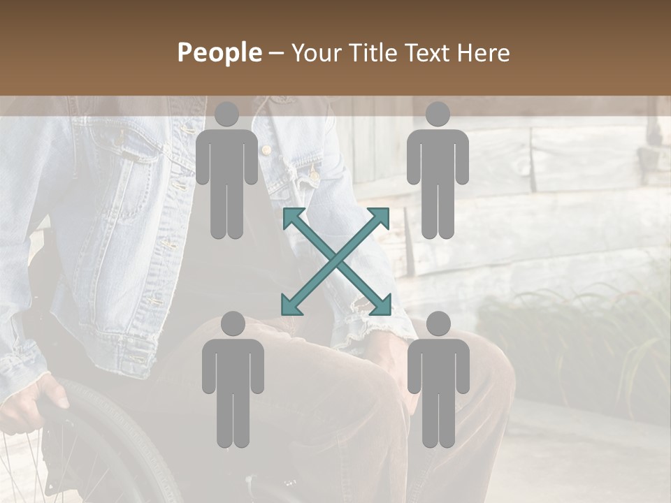 A Man In A Wheelchair Is Smiling For The Camera PowerPoint Template