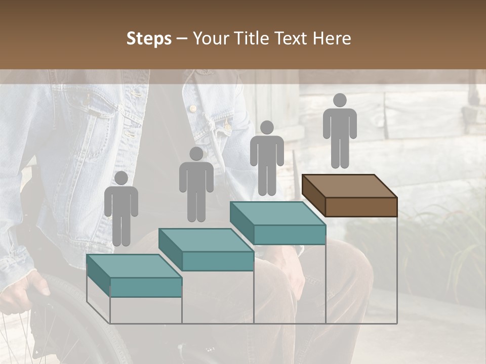 A Man In A Wheelchair Is Smiling For The Camera PowerPoint Template