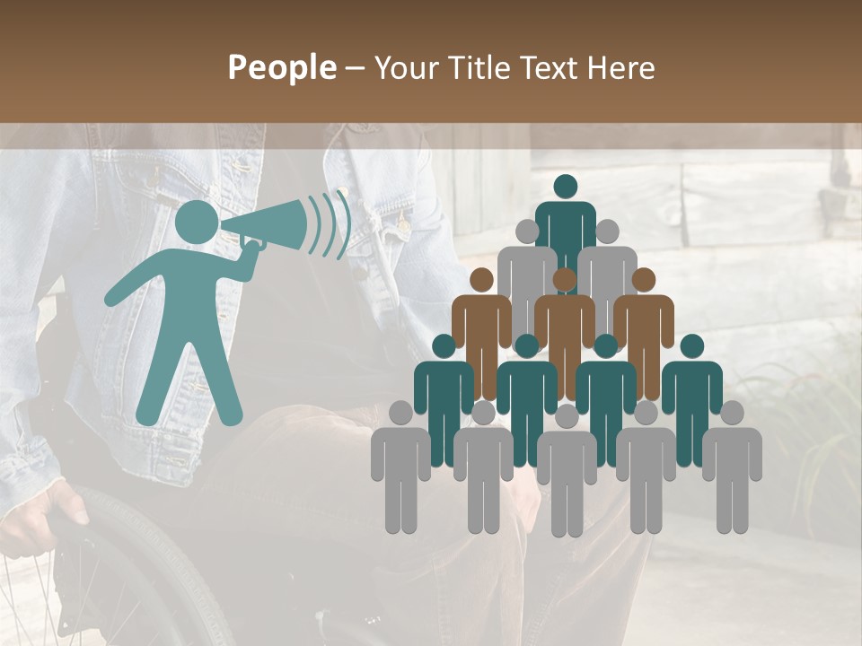 A Man In A Wheelchair Is Smiling For The Camera PowerPoint Template
