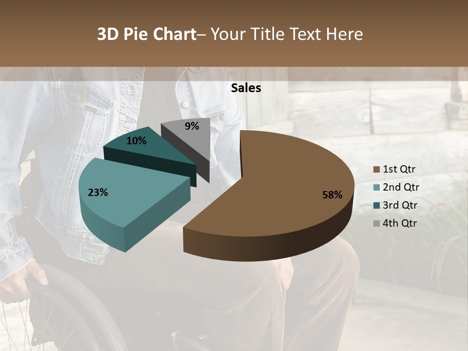 A Man In A Wheelchair Is Smiling For The Camera PowerPoint Template