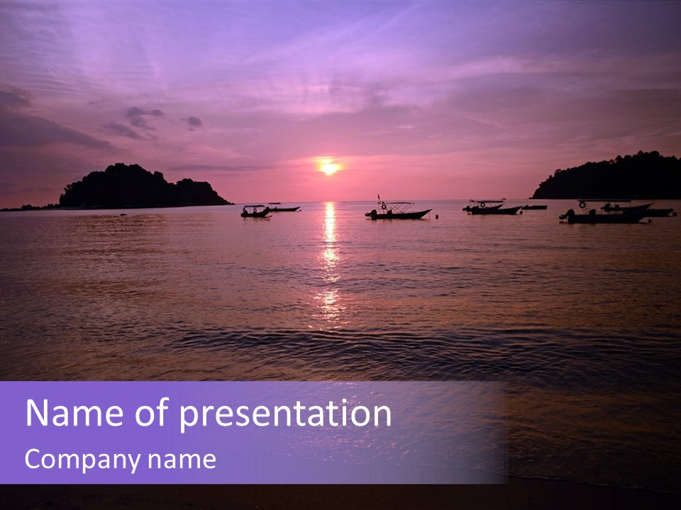 Beach Pangkor Island Teluk Nipah PowerPoint Template