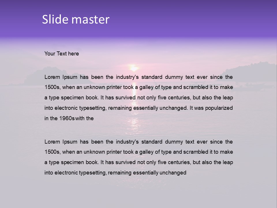 Beach Pangkor Island Teluk Nipah PowerPoint Template