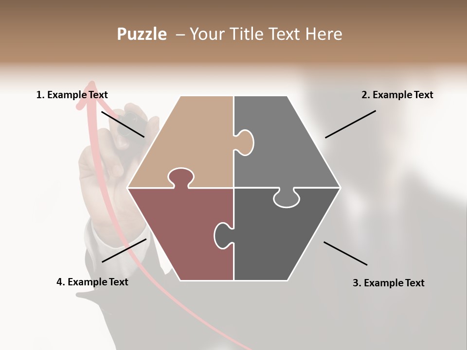A Man In A Suit Writing On A Screen With A Marker PowerPoint Template
