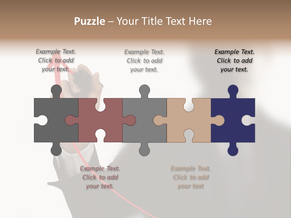 A Man In A Suit Writing On A Screen With A Marker PowerPoint Template