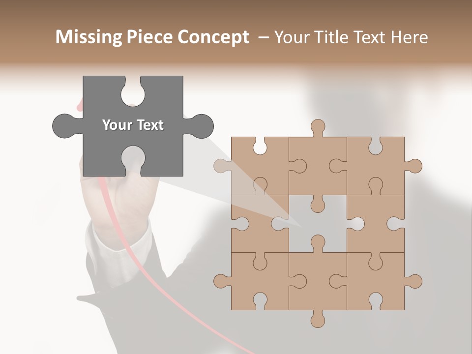 A Man In A Suit Writing On A Screen With A Marker PowerPoint Template