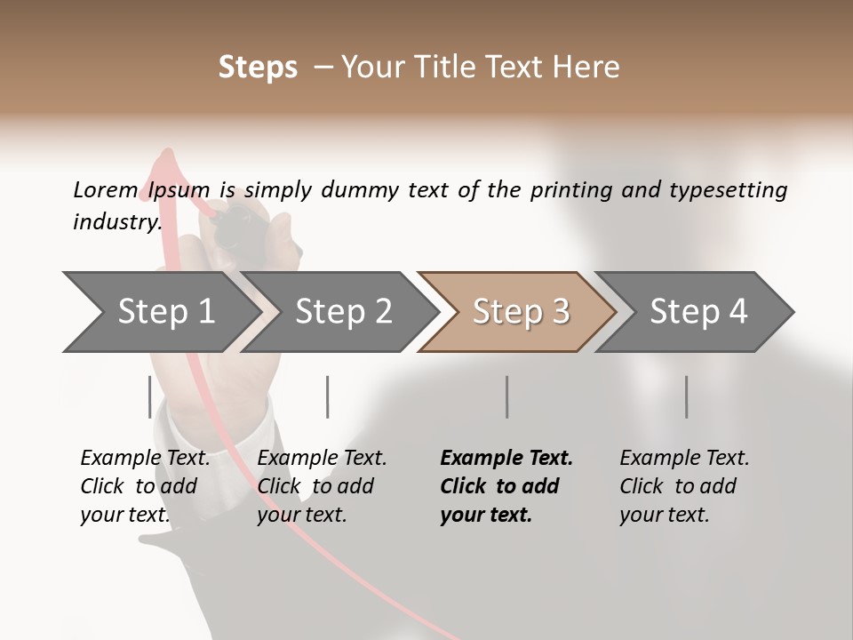 A Man In A Suit Writing On A Screen With A Marker PowerPoint Template