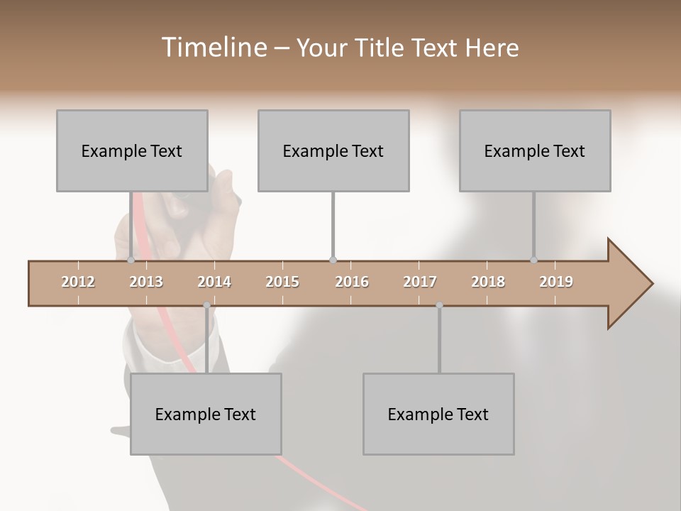 A Man In A Suit Writing On A Screen With A Marker PowerPoint Template