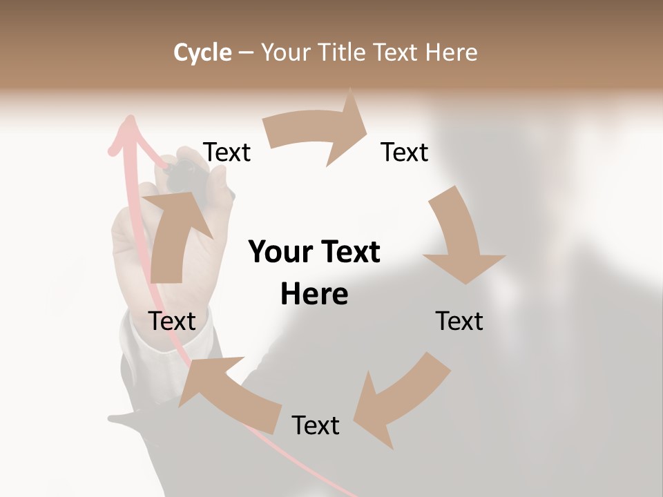 A Man In A Suit Writing On A Screen With A Marker PowerPoint Template