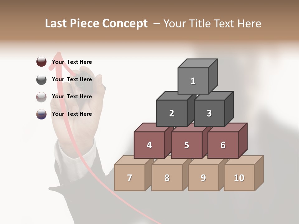 A Man In A Suit Writing On A Screen With A Marker PowerPoint Template
