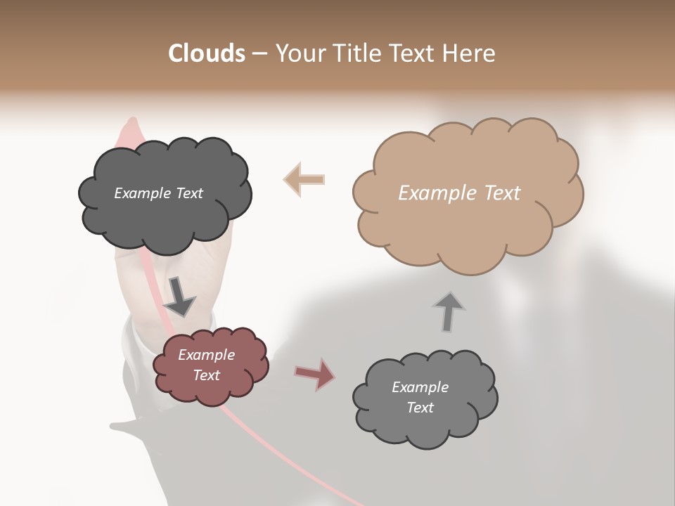 A Man In A Suit Writing On A Screen With A Marker PowerPoint Template