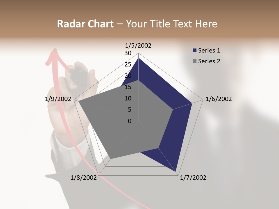 A Man In A Suit Writing On A Screen With A Marker PowerPoint Template