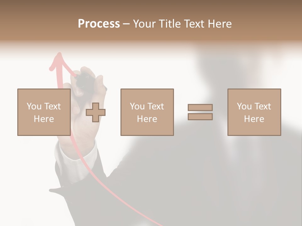 A Man In A Suit Writing On A Screen With A Marker PowerPoint Template