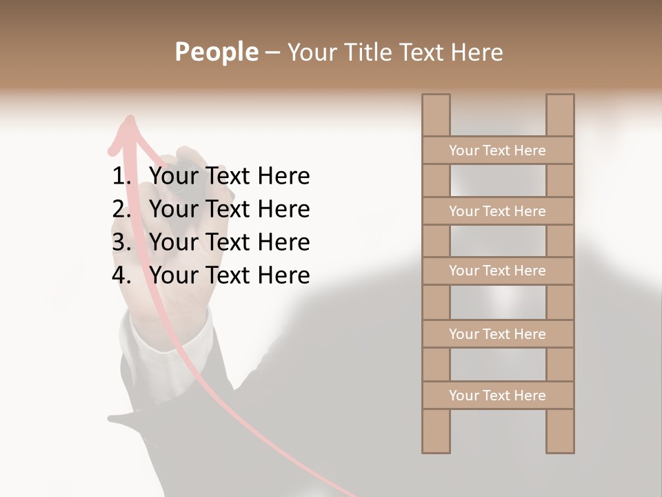 A Man In A Suit Writing On A Screen With A Marker PowerPoint Template