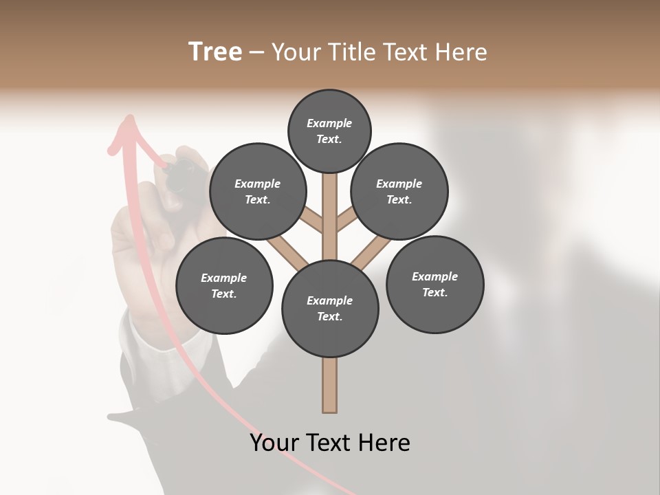 A Man In A Suit Writing On A Screen With A Marker PowerPoint Template