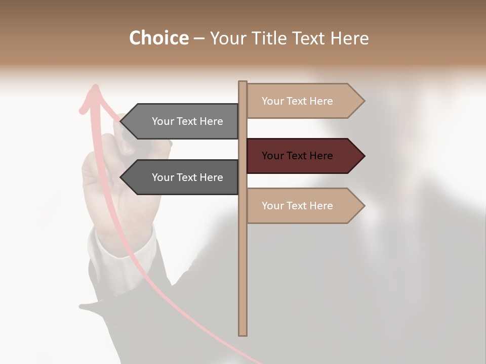 A Man In A Suit Writing On A Screen With A Marker PowerPoint Template