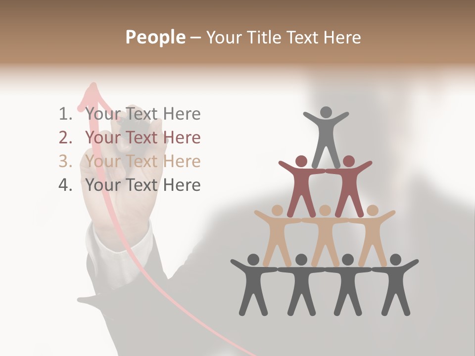 A Man In A Suit Writing On A Screen With A Marker PowerPoint Template