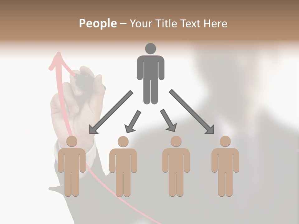 A Man In A Suit Writing On A Screen With A Marker PowerPoint Template