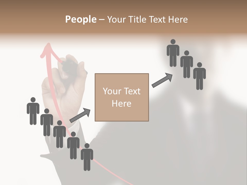 A Man In A Suit Writing On A Screen With A Marker PowerPoint Template