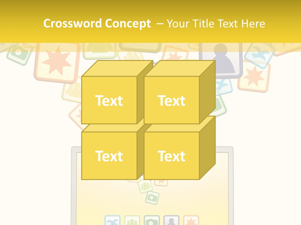 A Laptop With Social Icons Coming Out Of It PowerPoint Template