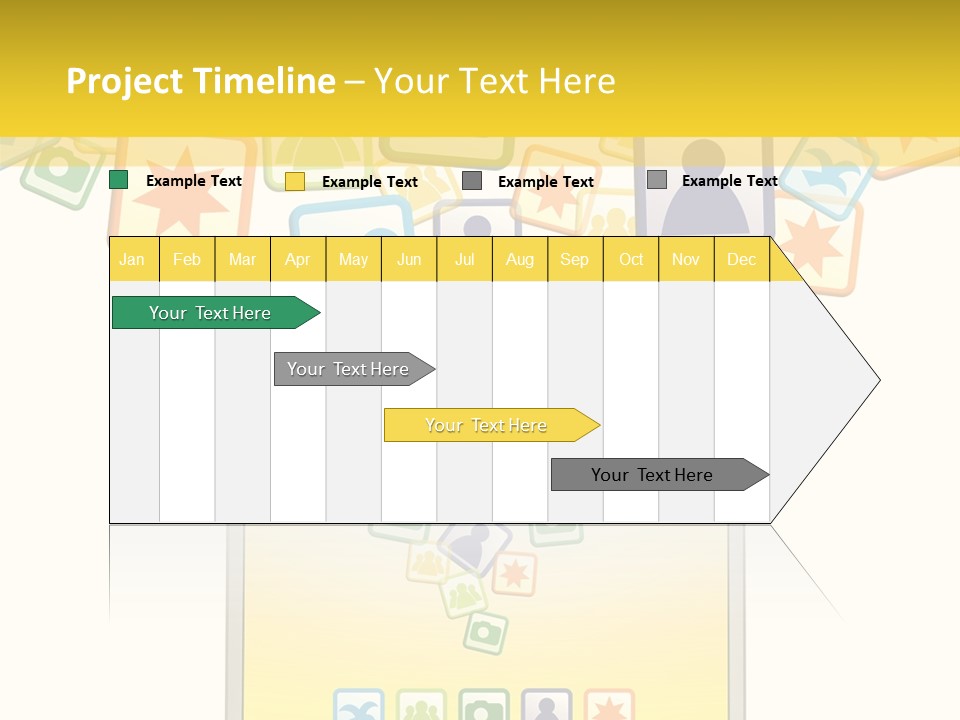 A Laptop With Social Icons Coming Out Of It PowerPoint Template