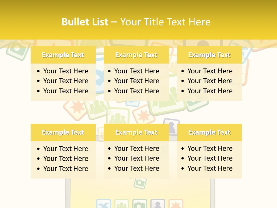 A Laptop With Social Icons Coming Out Of It PowerPoint Template