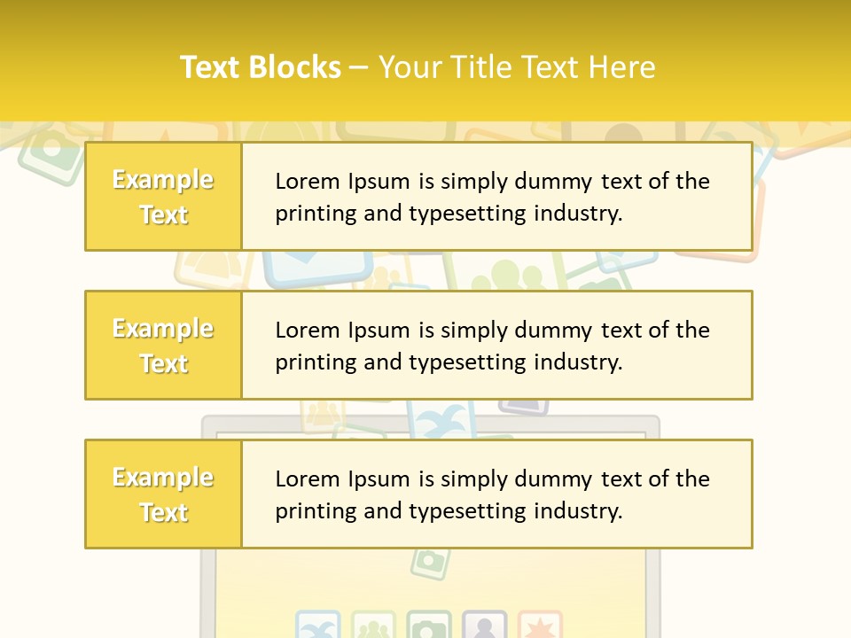 A Laptop With Social Icons Coming Out Of It PowerPoint Template