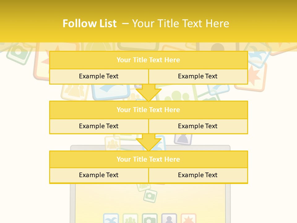 A Laptop With Social Icons Coming Out Of It PowerPoint Template