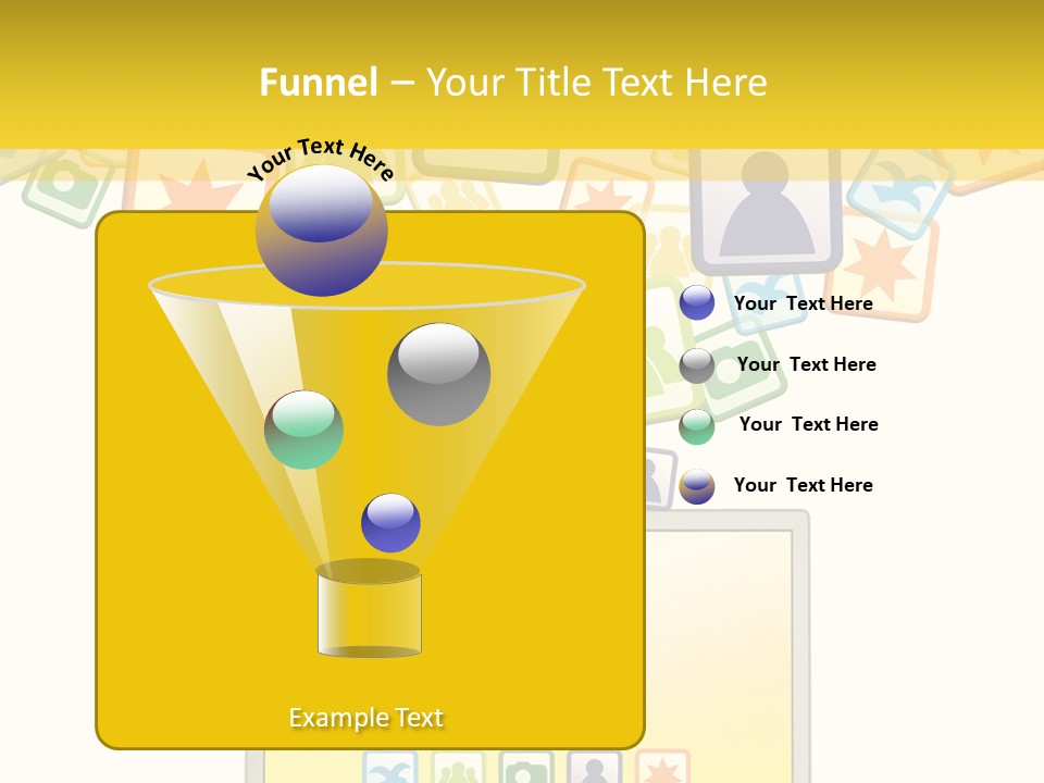 A Laptop With Social Icons Coming Out Of It PowerPoint Template
