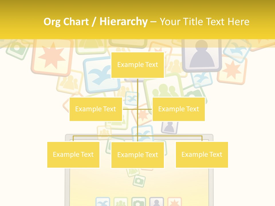 A Laptop With Social Icons Coming Out Of It PowerPoint Template
