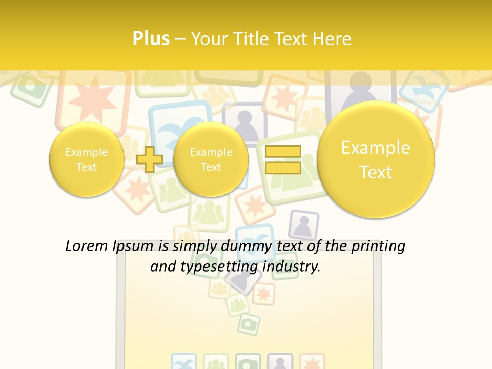 A Laptop With Social Icons Coming Out Of It PowerPoint Template