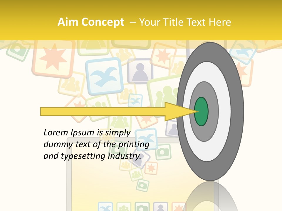 A Laptop With Social Icons Coming Out Of It PowerPoint Template
