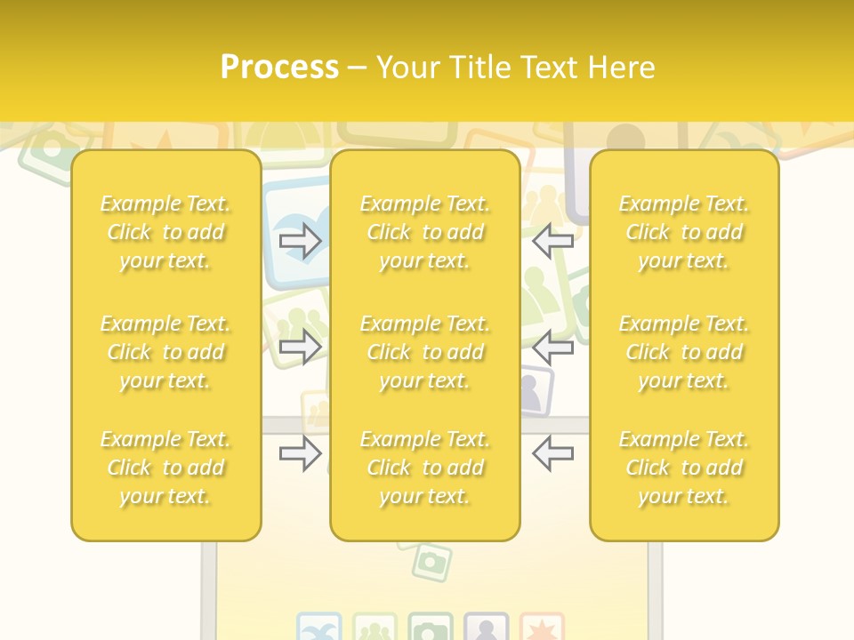 A Laptop With Social Icons Coming Out Of It PowerPoint Template