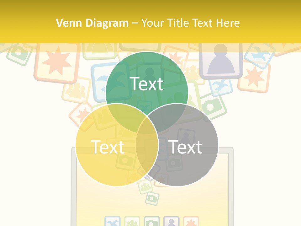 A Laptop With Social Icons Coming Out Of It PowerPoint Template